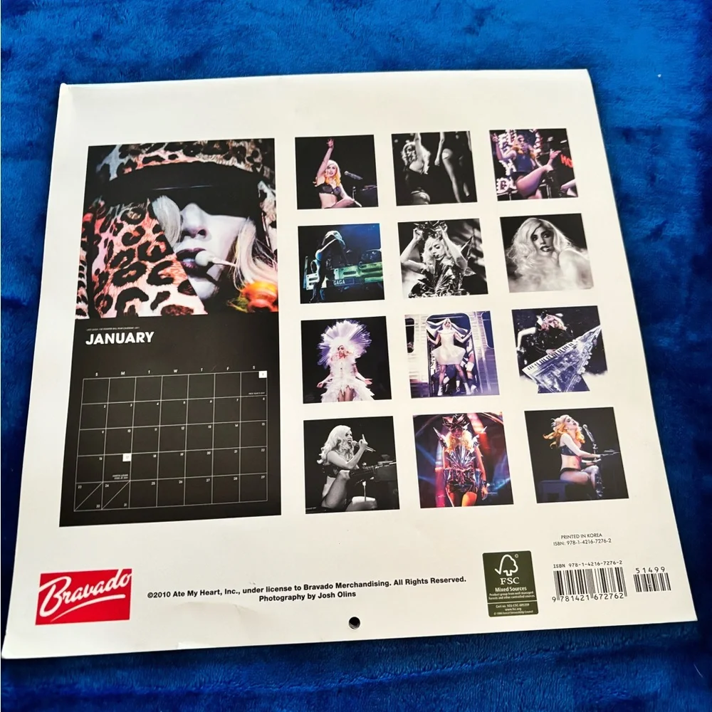 Lady Gaga The Monster Ball Tour 2011 Calendar